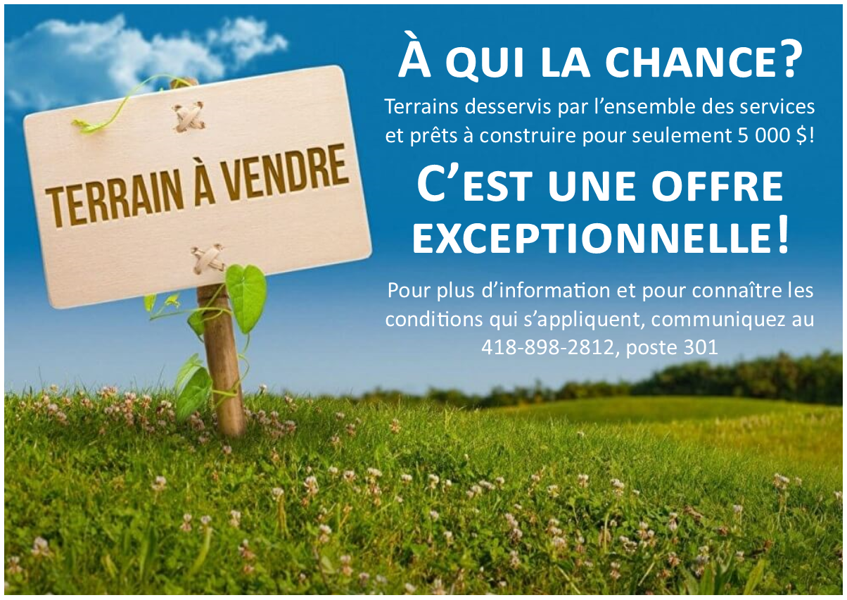 affiche terrains à vendre